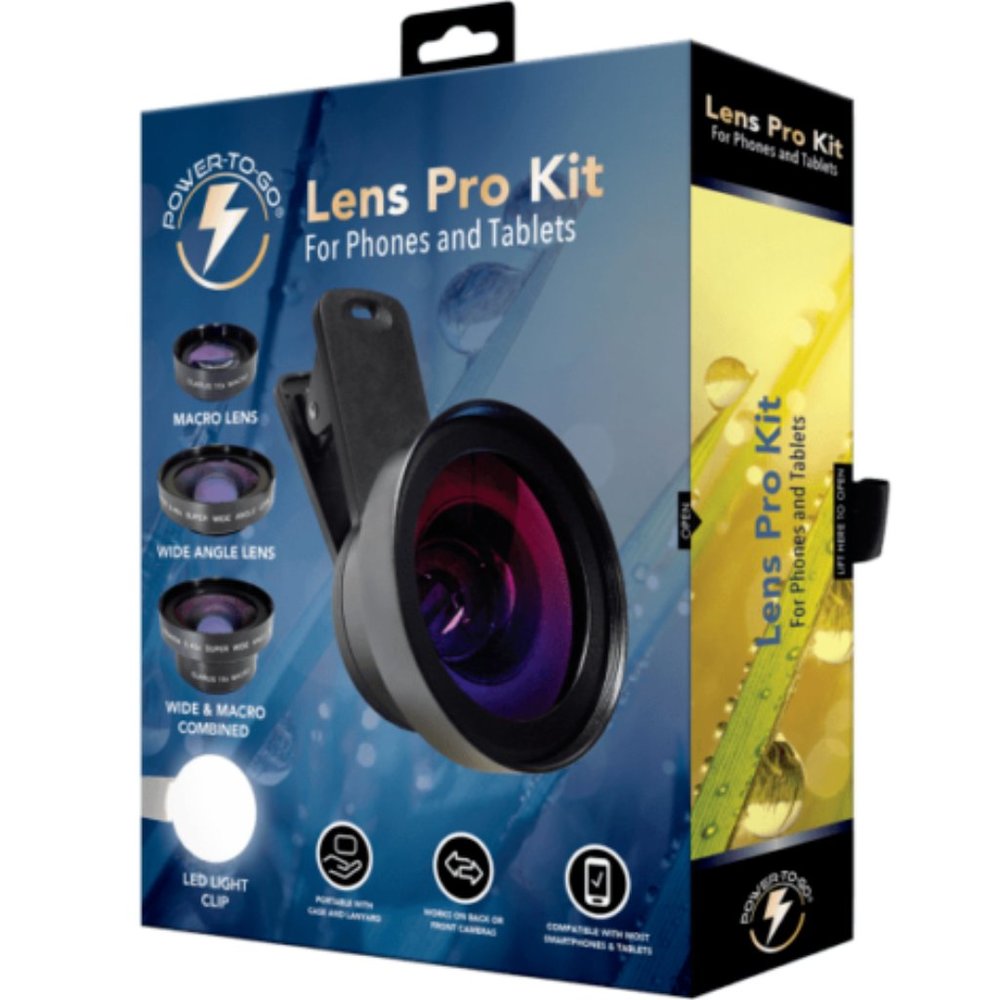 Power-to-Go 11-Piece Pro Lens Kit with LED Light and Travel Case